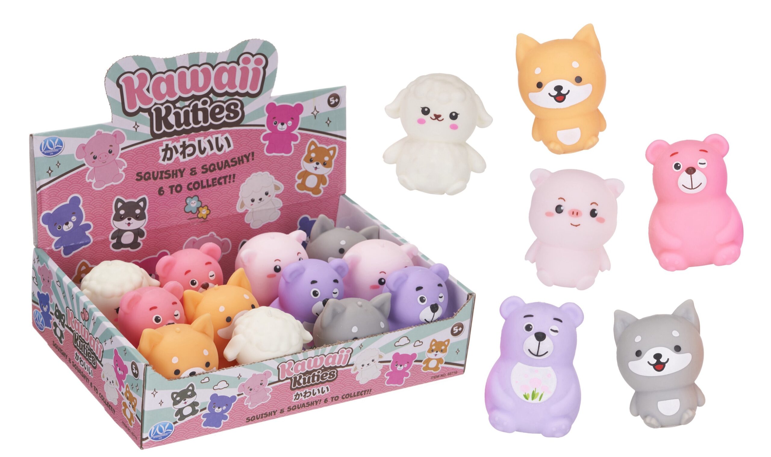 KAWAII Kuties Animaletti Squishy 7cm In espo da 12pz 6ass…x192